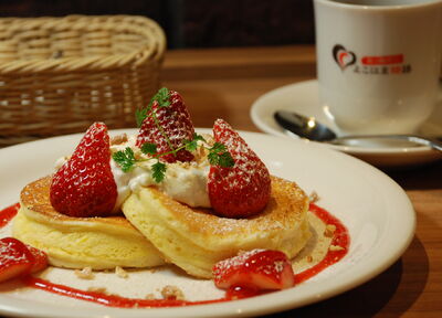 レアチーズ苺パンケーキ